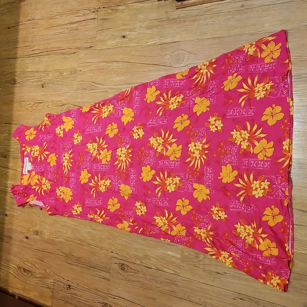 Expressions Pink and Orange Floral Dress Sz12